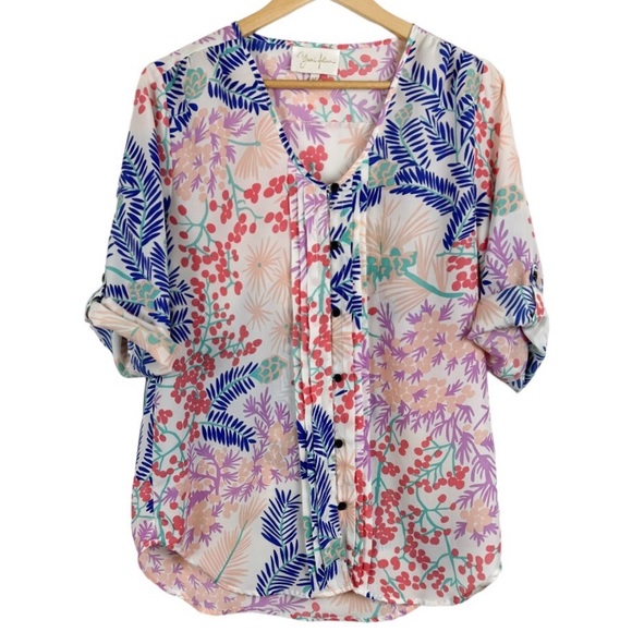 YUMI KIM Lizzie Top Floral Print Colorful Size Medium - Picture 2 of 10